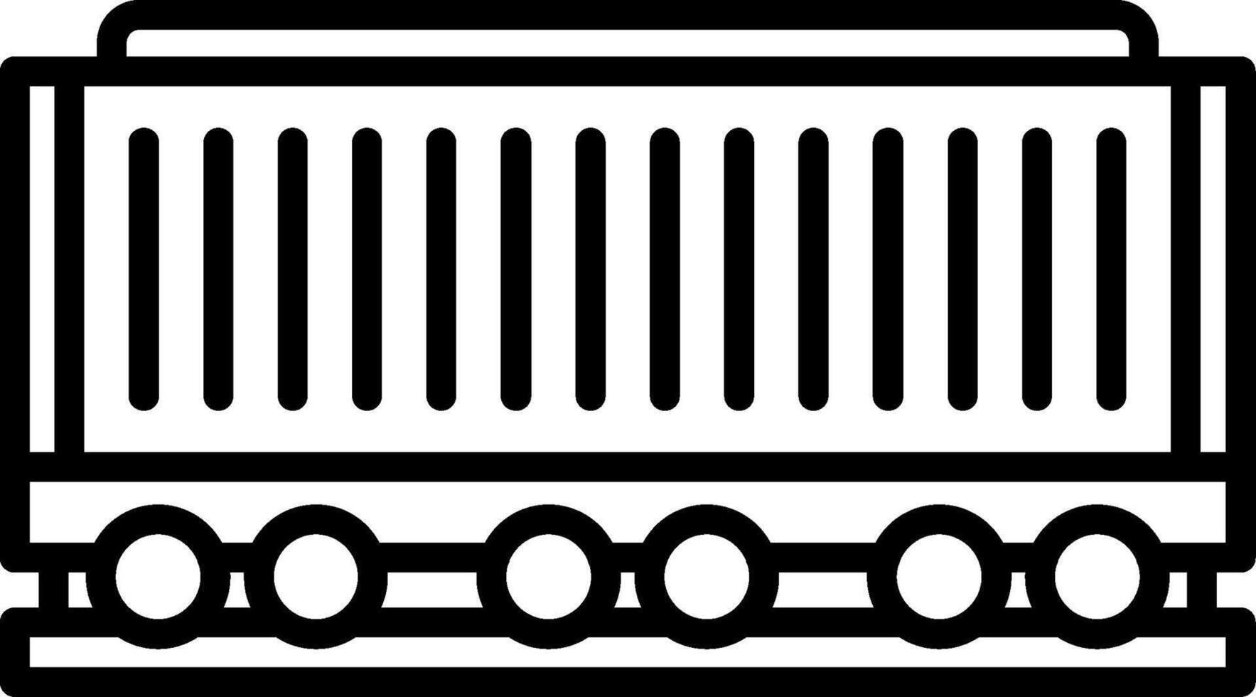 A black and white image of a train vector
