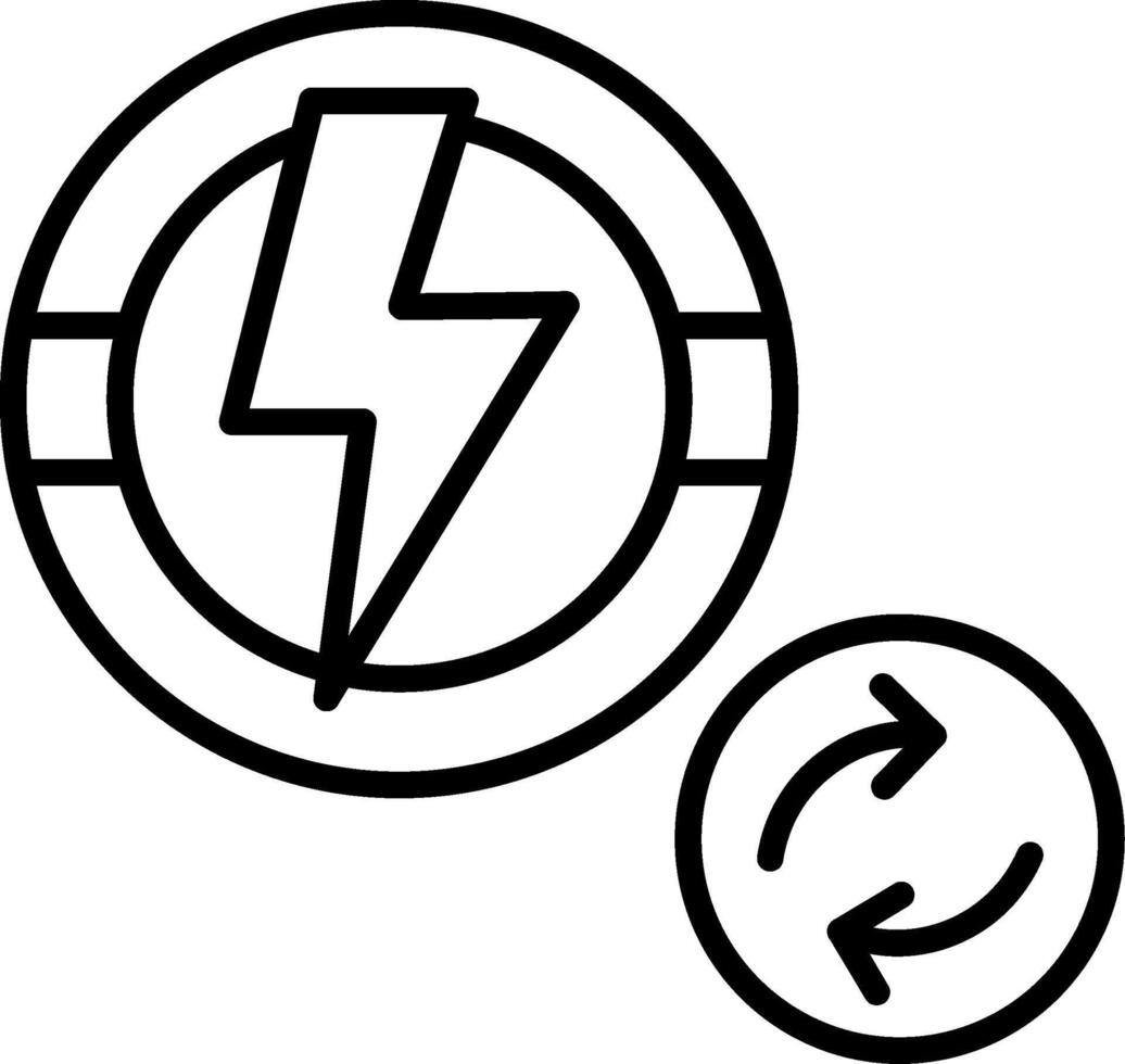 A black and white drawing of a lightning bolt and a circle vector