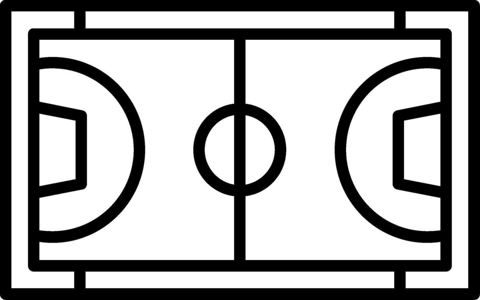 Basketball court outline vector