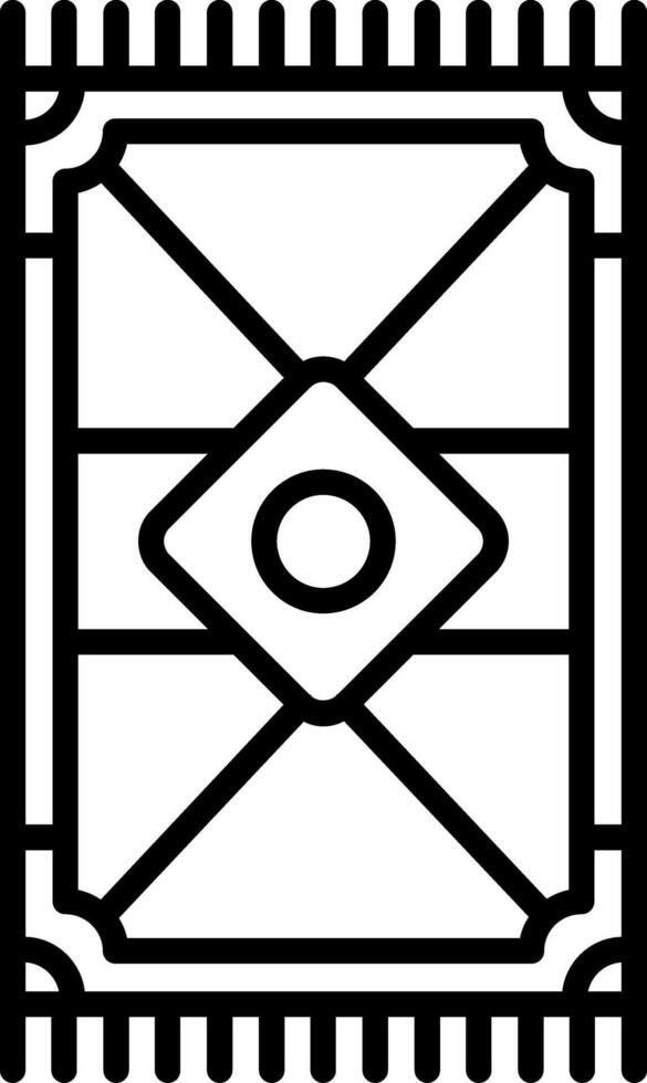 A square rug with a square pattern vector