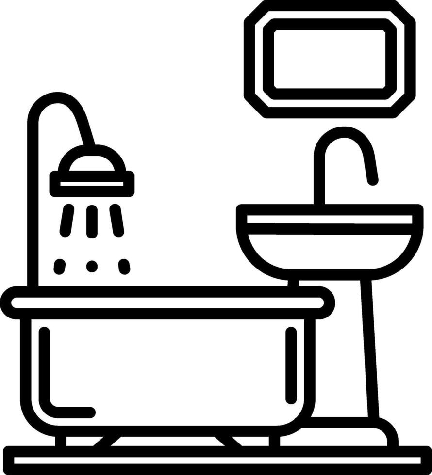 Bathroom icon illustration vector