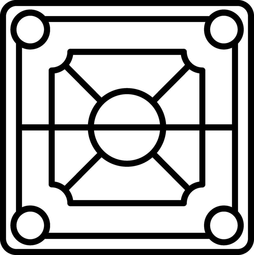A square with a square in the middle vector