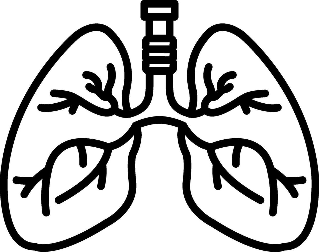 Lungs Health Icon vector