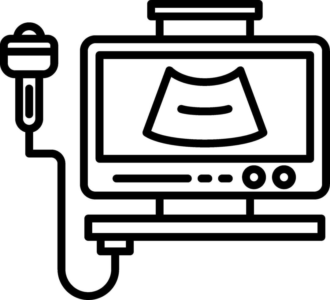 Ultrasound Machine Icon vector