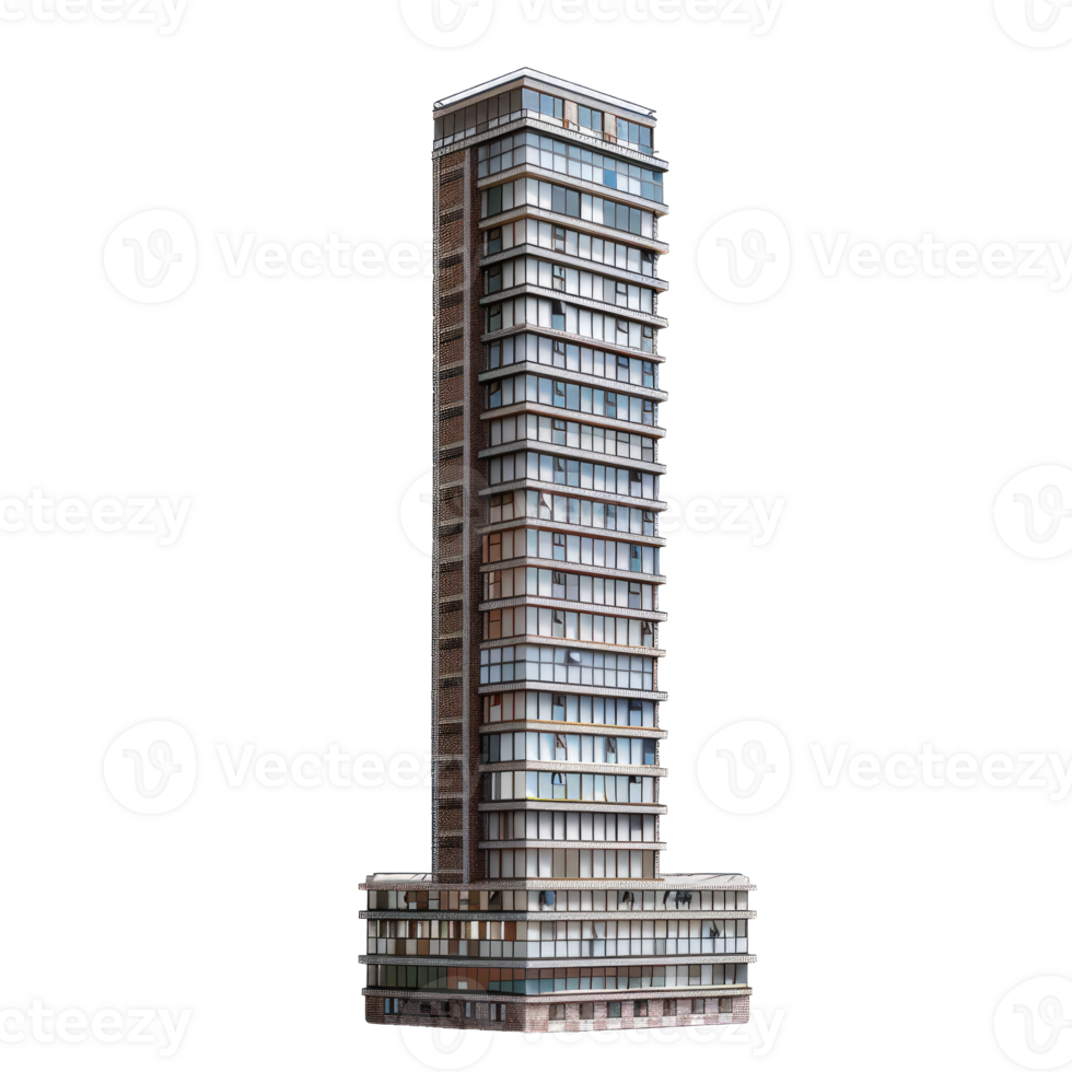 A tall building with windows on the top png