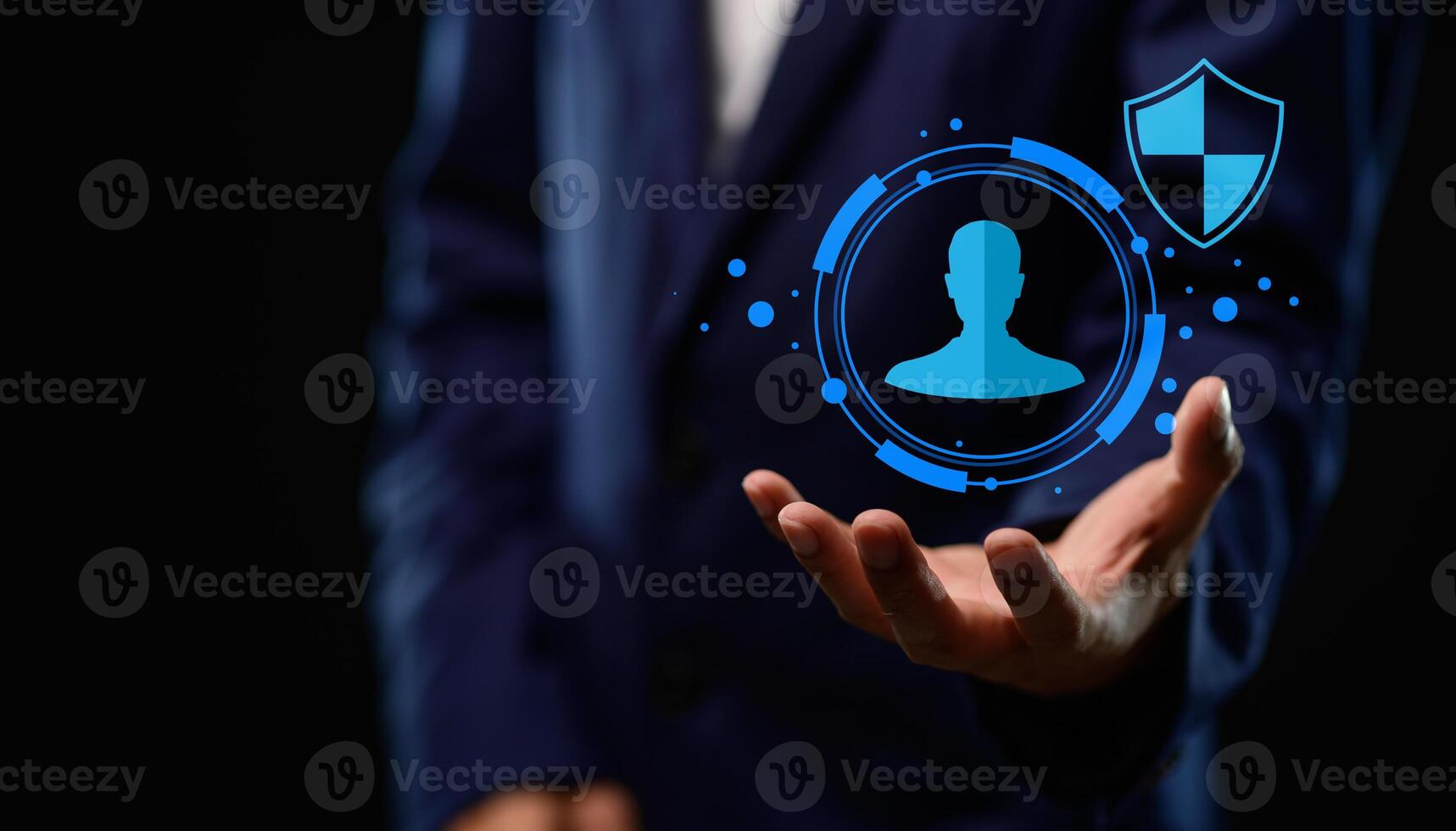 Hologram icon. System concept. Security. via online network photo
