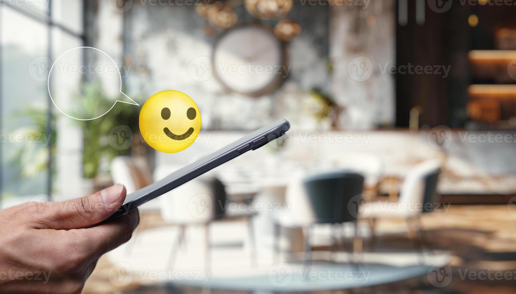 Displaying icons to convey emotions rather than using chat messages enhances visual communication photo