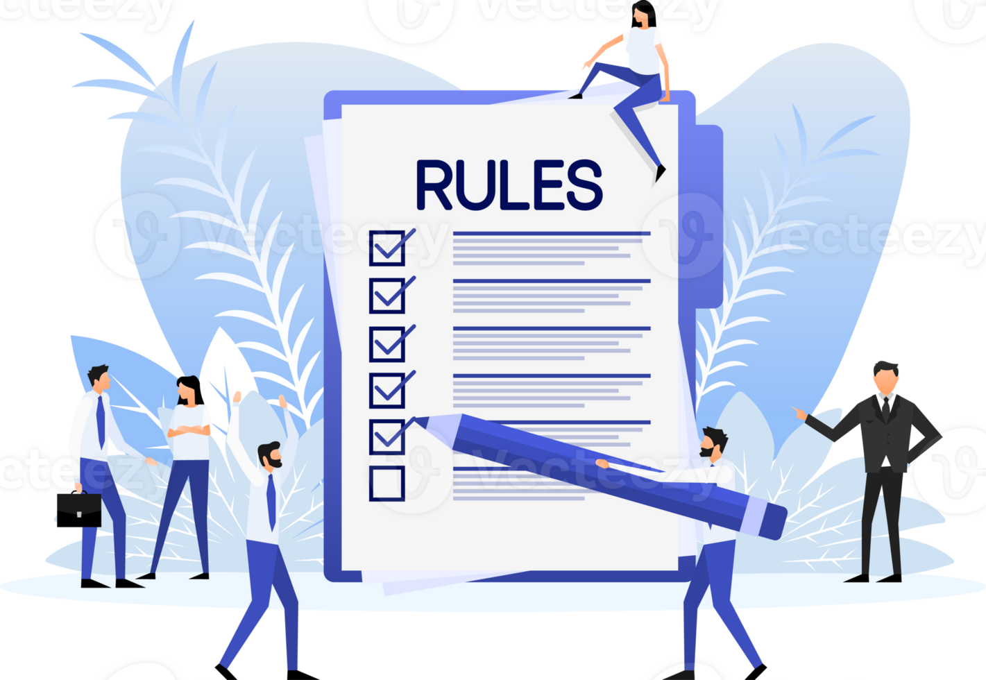 Rules document and people png