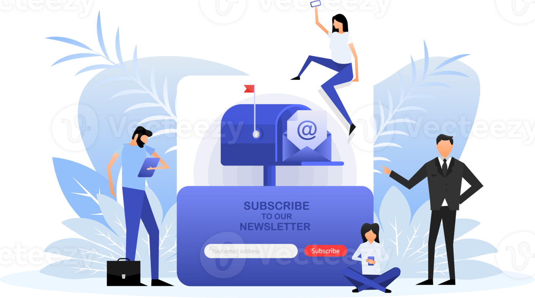 Web page Subscribe to our newsletter and people png