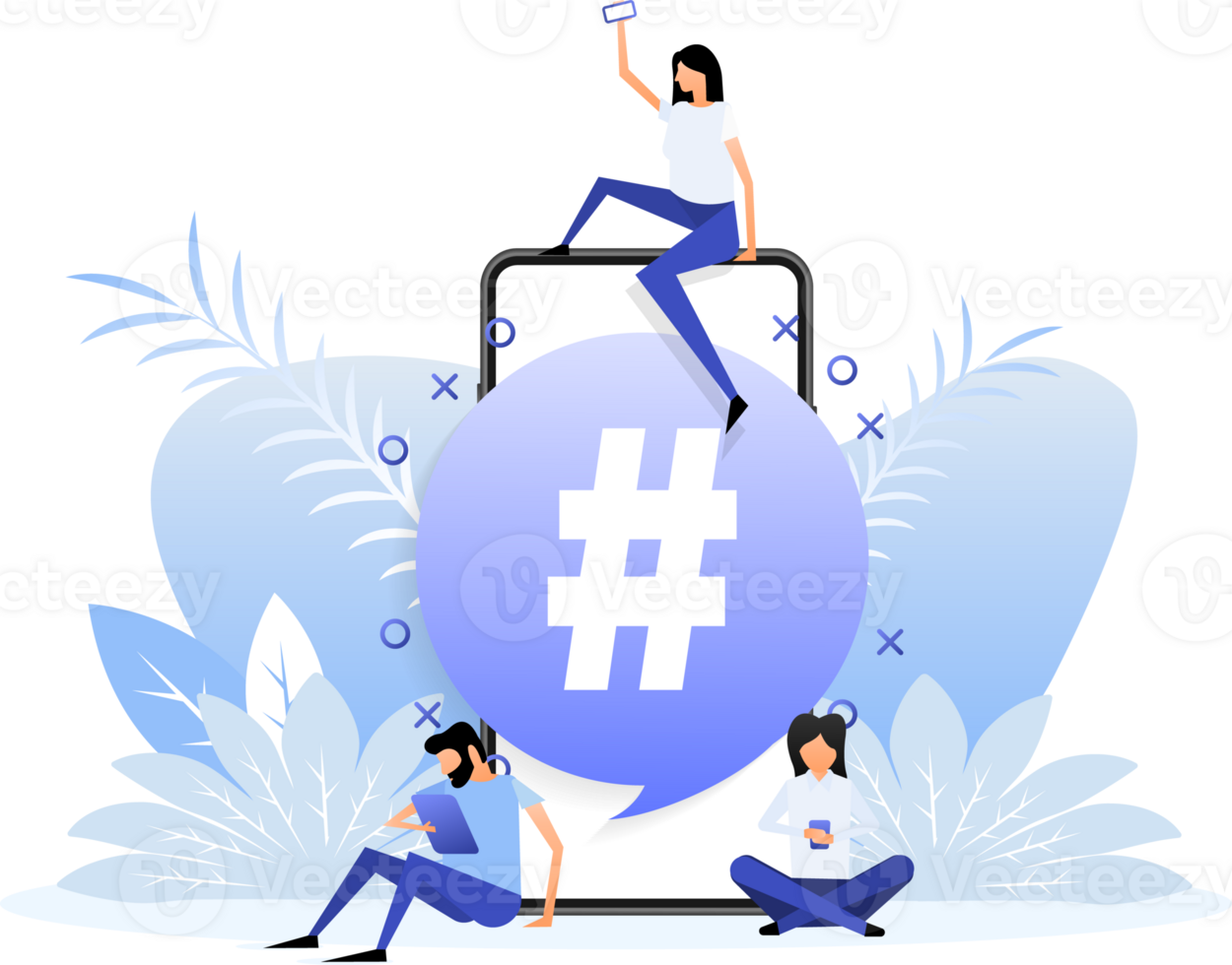 Hashtag and people png