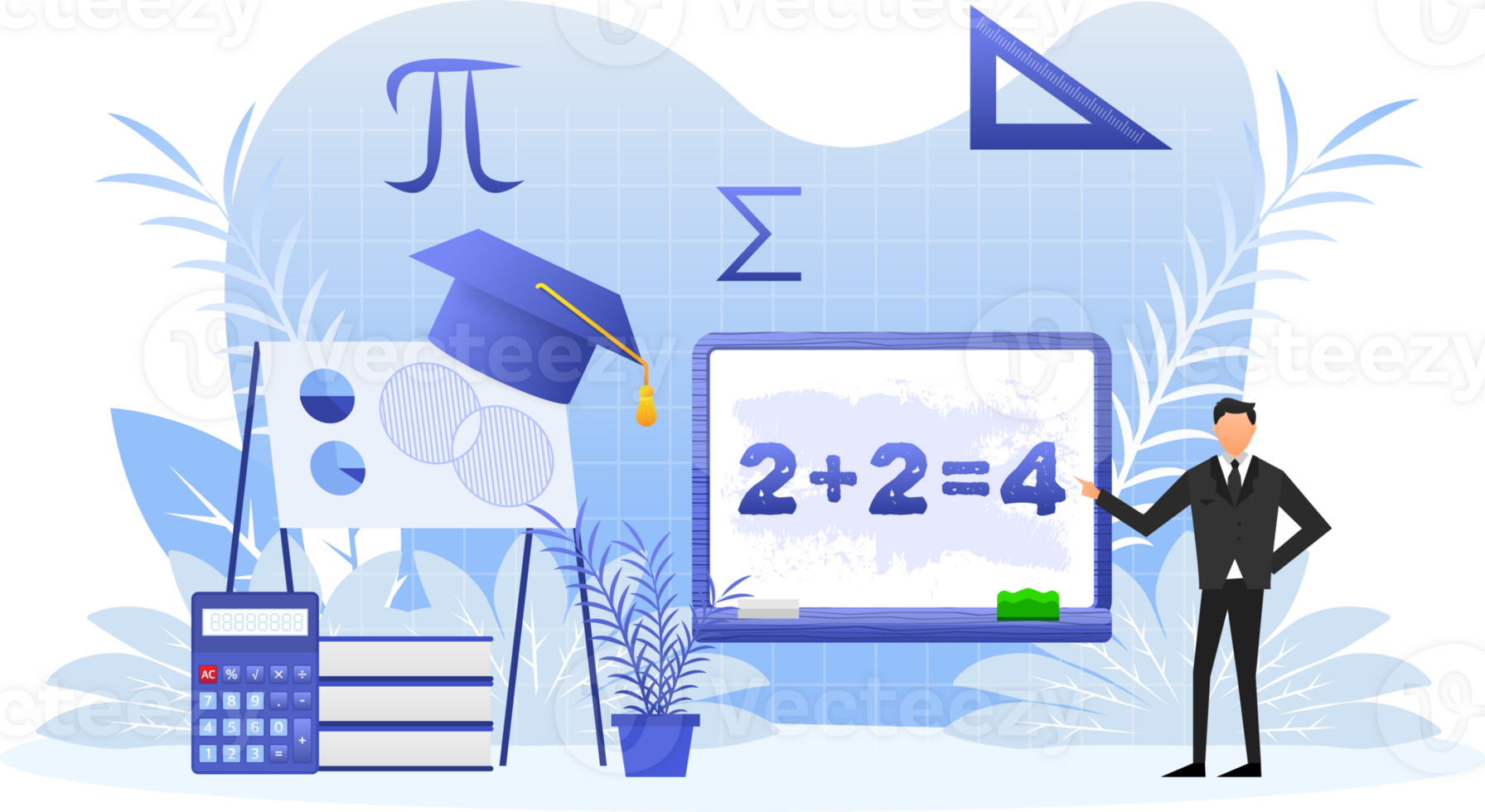 Mathematical theory formulas. Math school subject png
