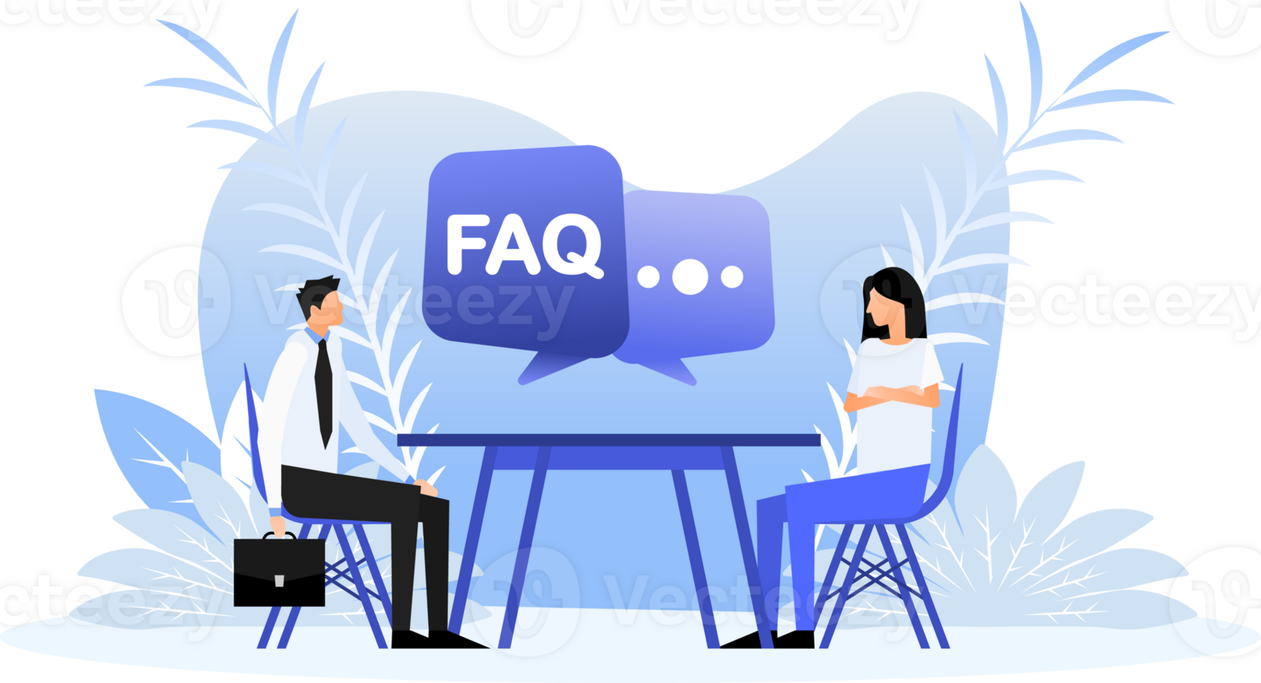 Faq bubble and people png