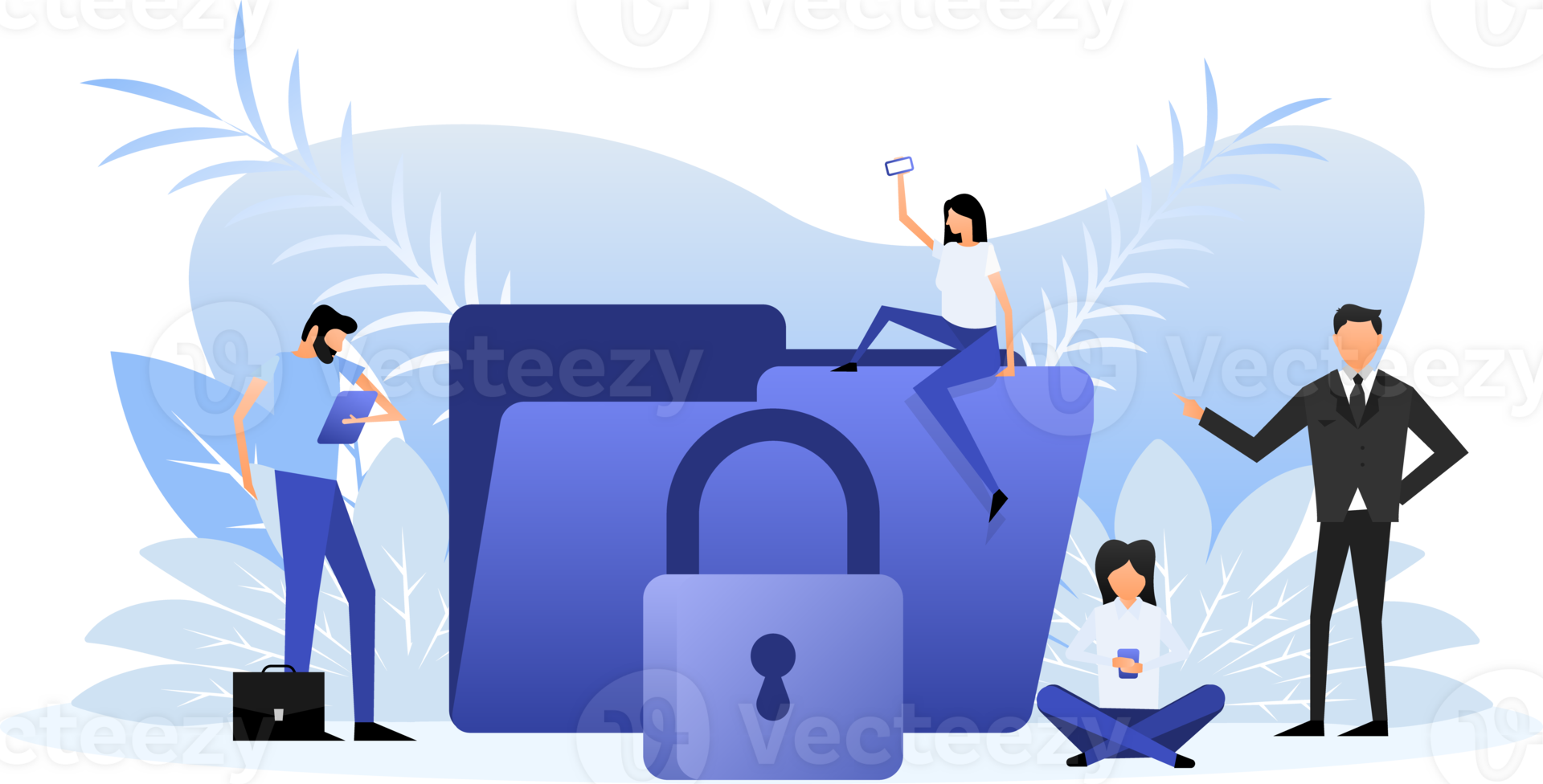Data secure people. Cyber safety png