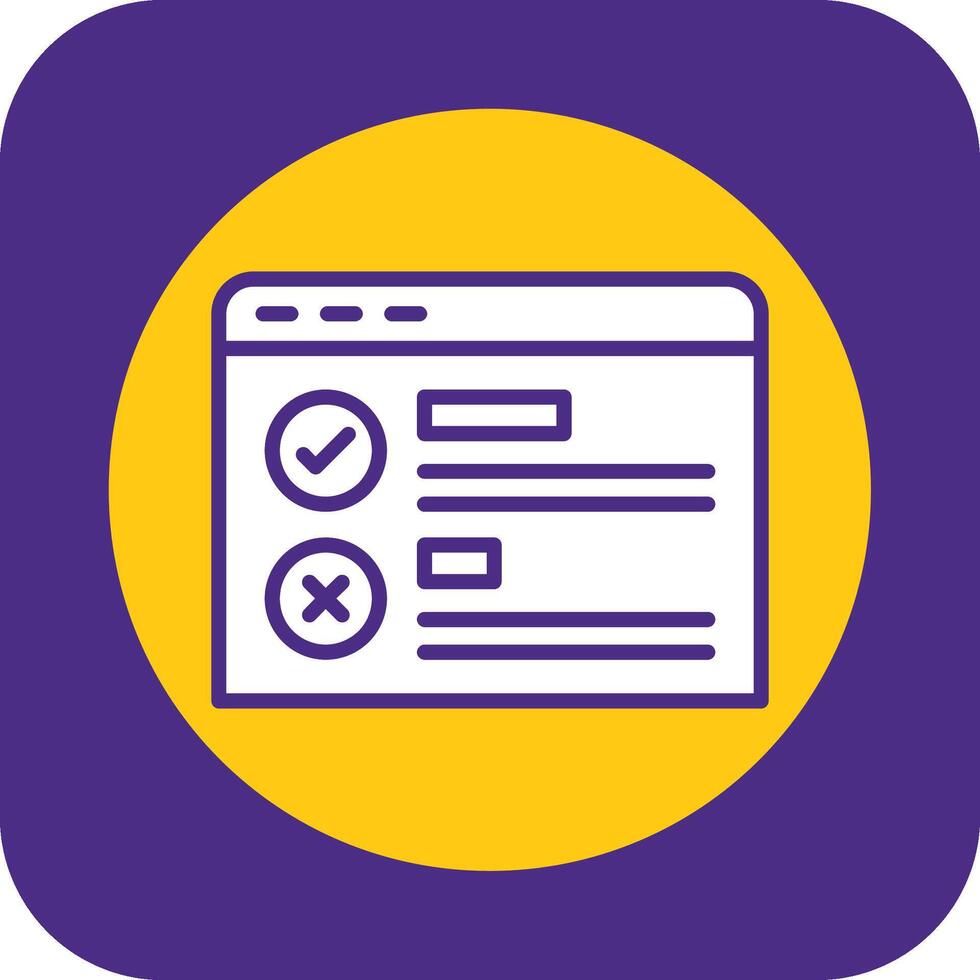 Online Survey Filled Curve Icon vector