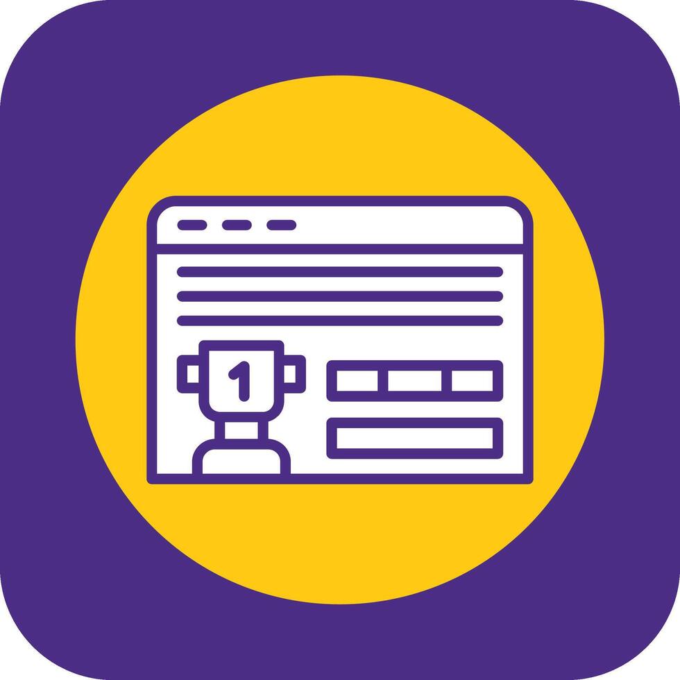 Online Contest Filled Curve Icon vector