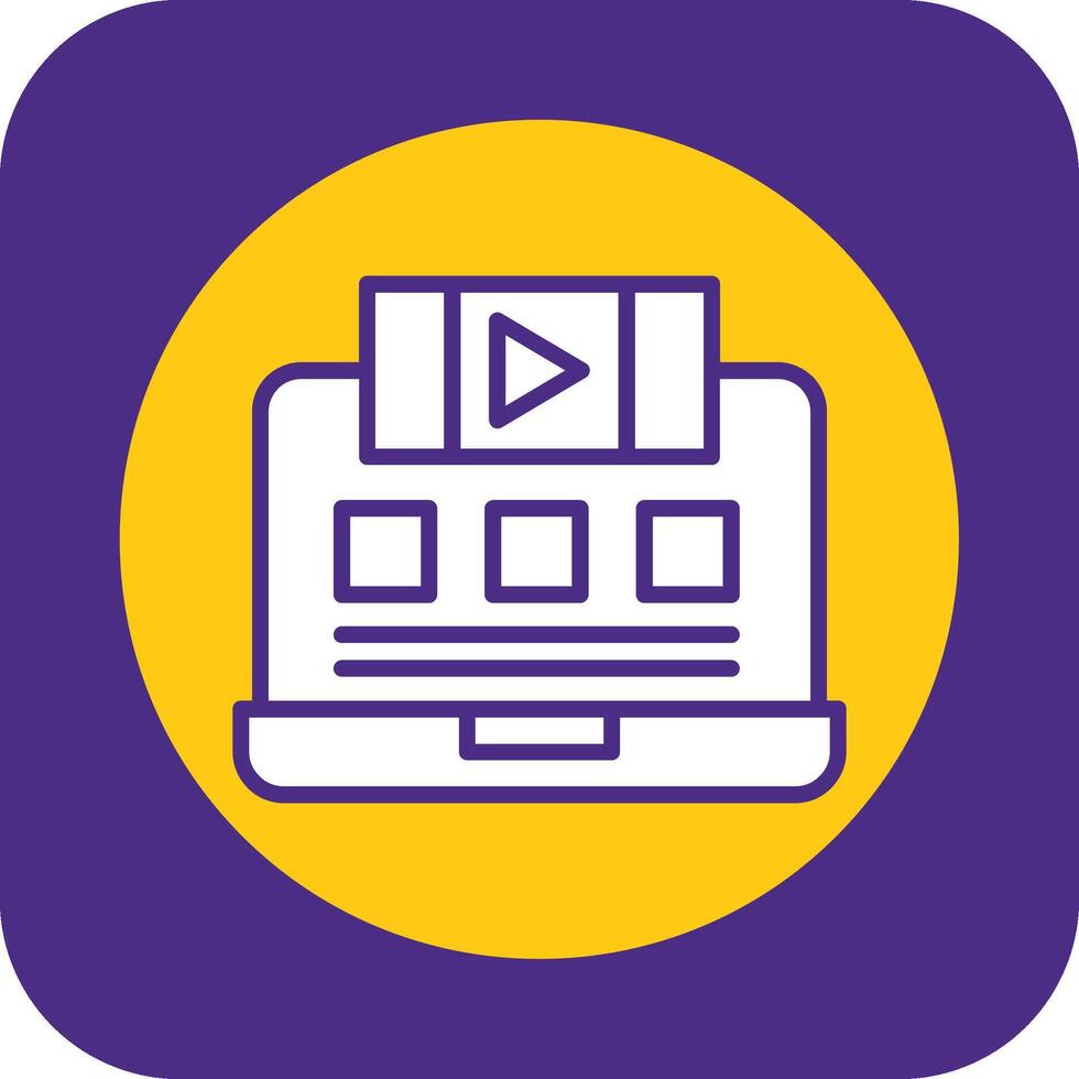 Live Stream Filled Curve Icon vector