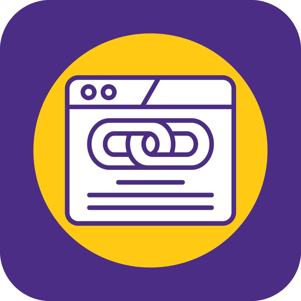 Hyperlink Filled Curve Icon vector