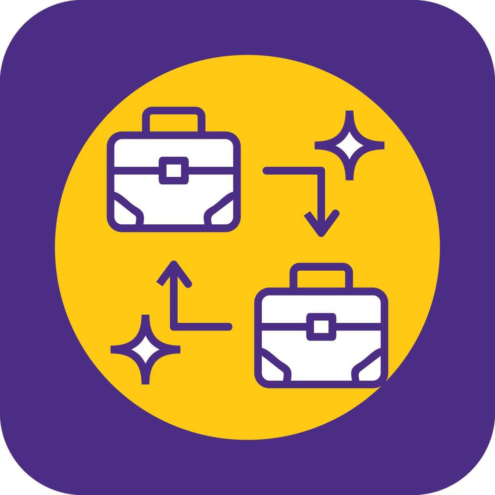 B2B Filled Curve Icon vector
