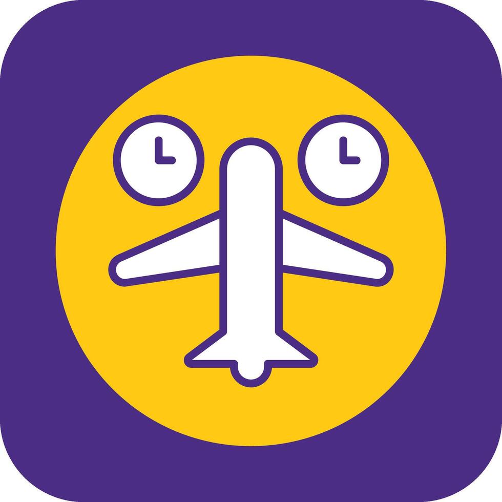 Jet Lag Filled Curve Icon vector