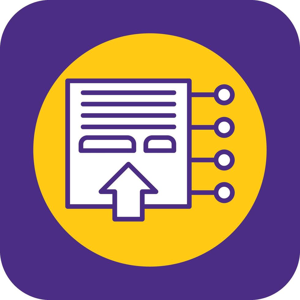 Interactive Content Filled Curve Icon vector