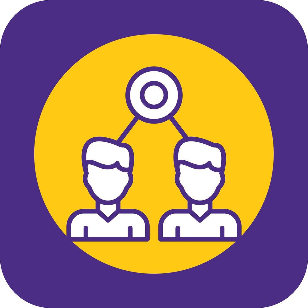 Lookalike Audiences Filled Curve Icon vector