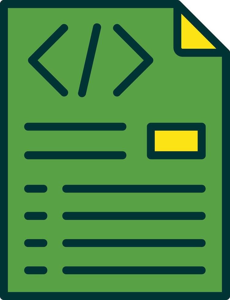 Header Code Filled Two Color Icon vector