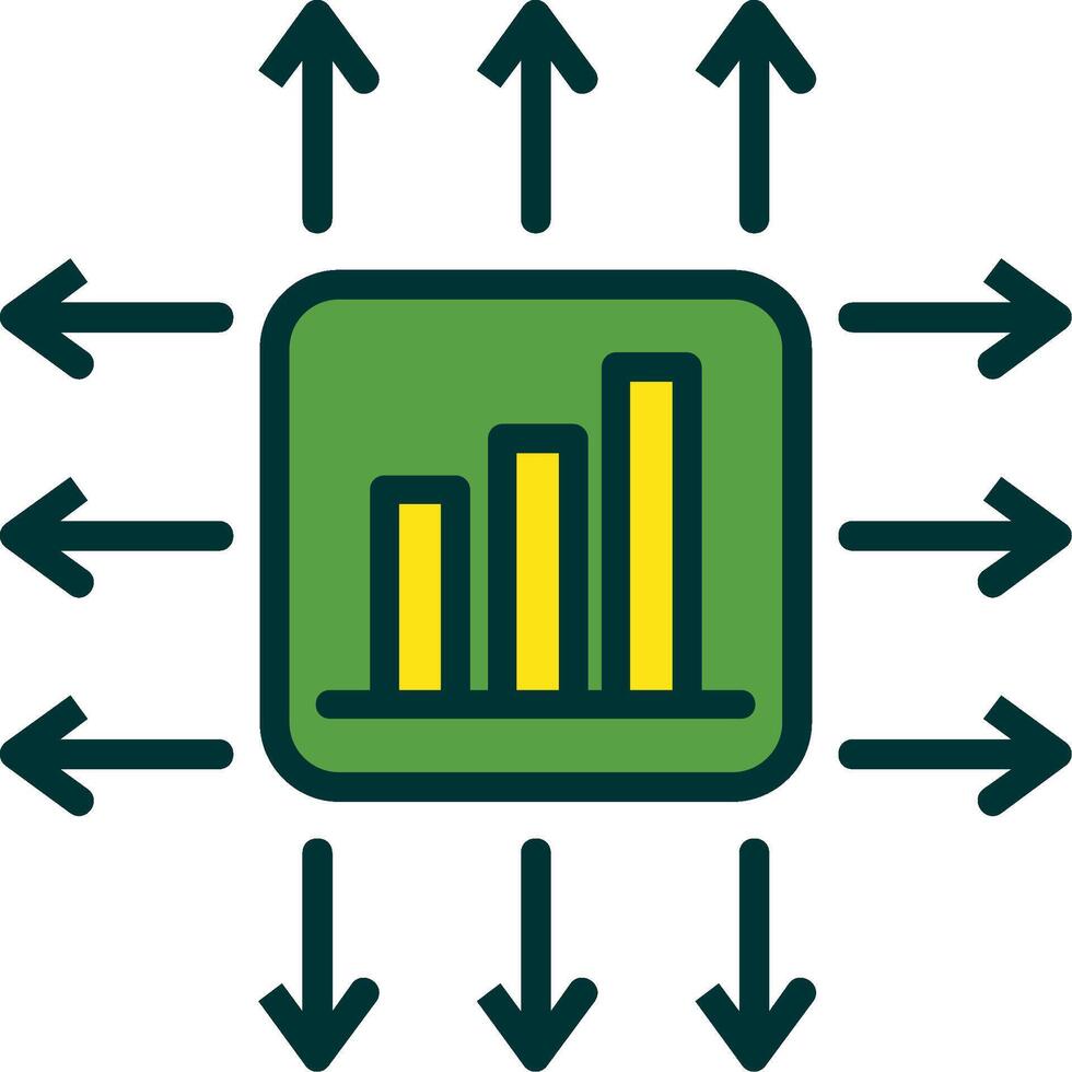 Performance Marketer Filled Two Color Icon vector