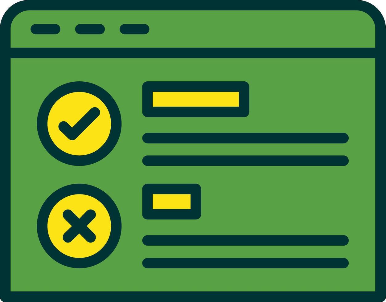 Online Survey Filled Two Color Icon vector