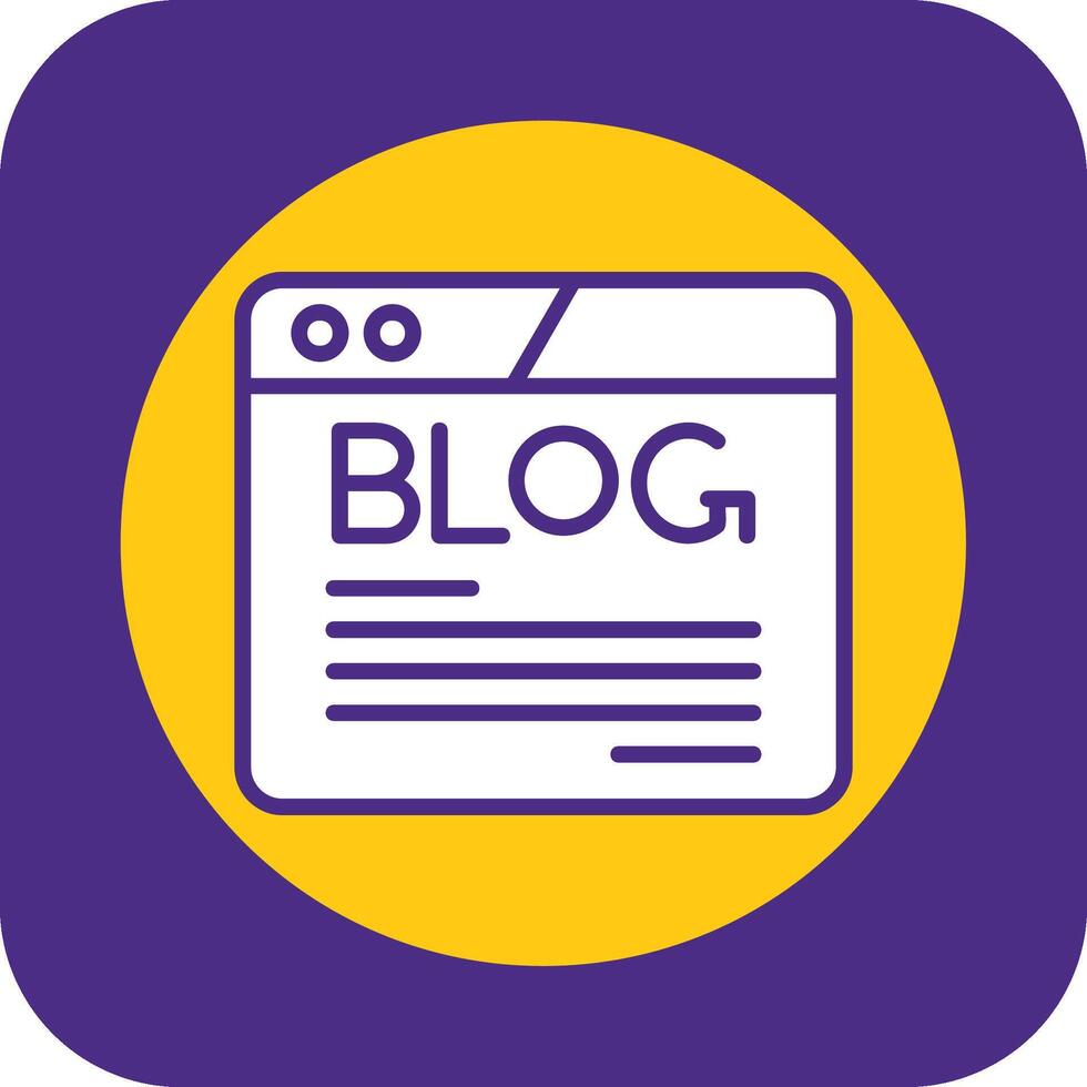 Blog Filled Curve Icon vector