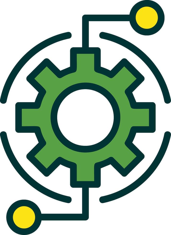 Business Automation Filled Two Color Icon vector