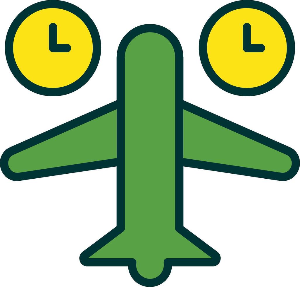 Jet Lag Filled Two Color Icon vector
