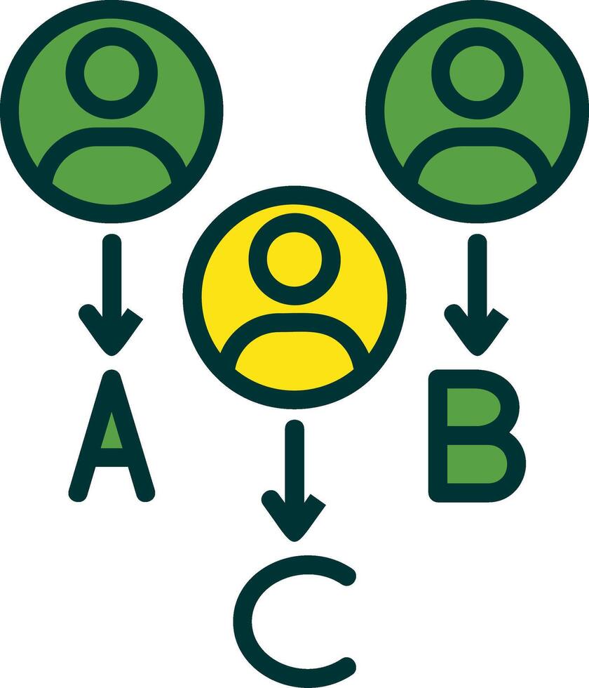 Customer Types Filled Two Color Icon vector