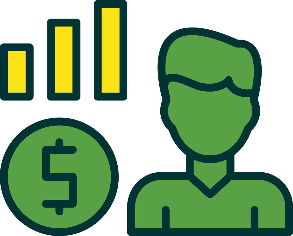 Lead Filled Two Color Icon vector