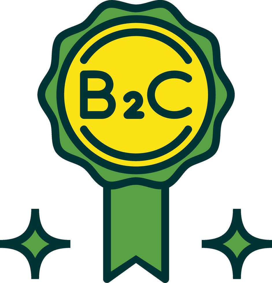 B2C Filled Two Color Icon vector