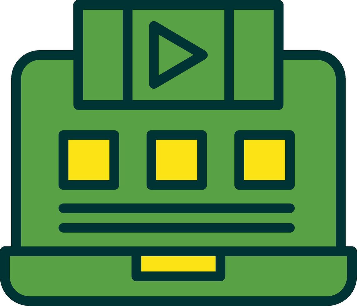 Live Stream Filled Two Color Icon vector