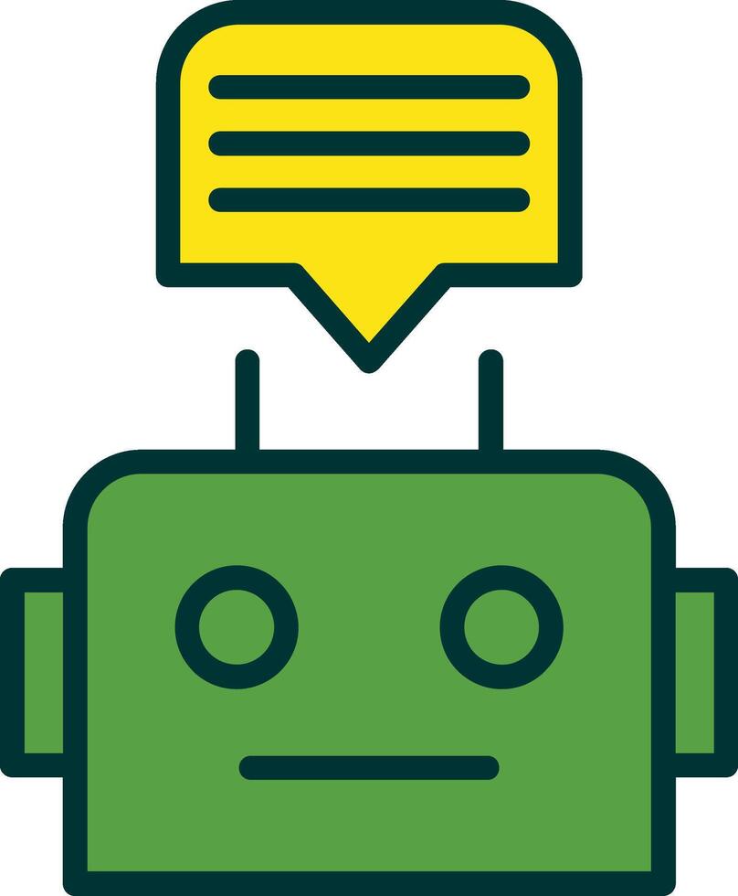 Chatbot Filled Two Color Icon vector