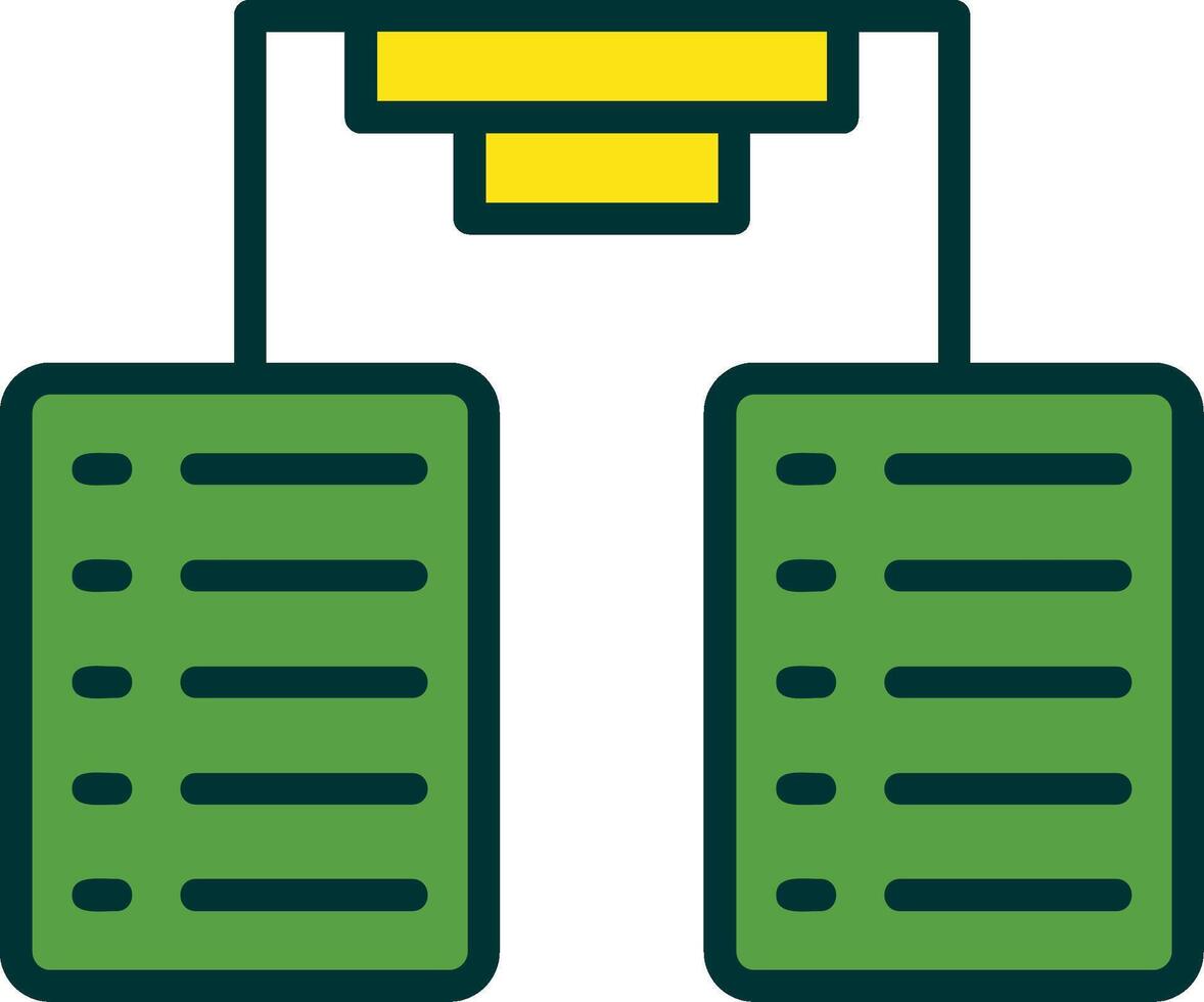 Keyword Proximity Filled Two Color Icon vector