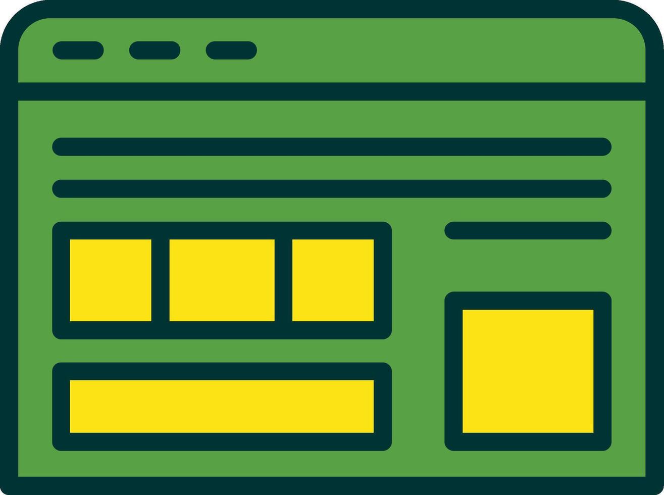 Native Advertising Filled Two Color Icon vector