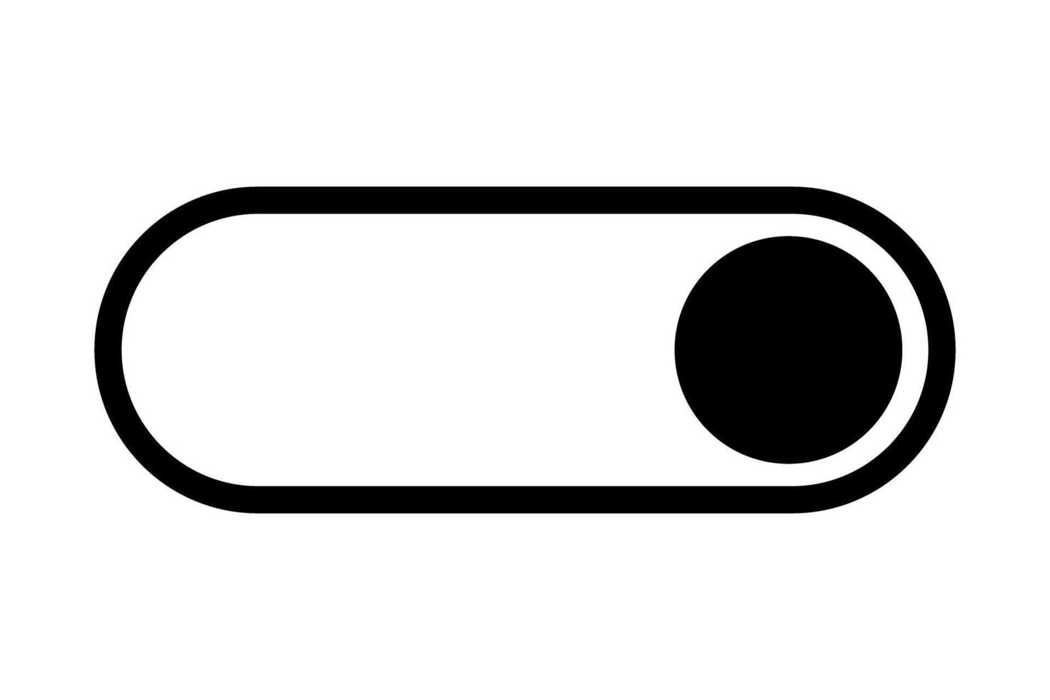 toggle switch button icon symbol. Flat illustration vector