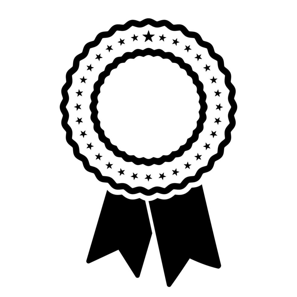 Blank Award badge with stars template mock up vector