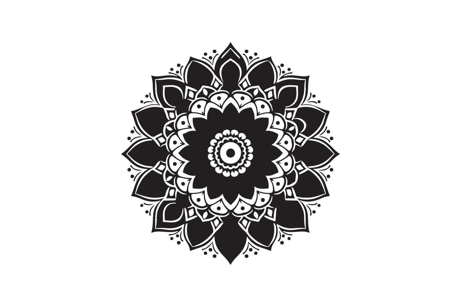 Mandala silhouette minimal design template illustration vector
