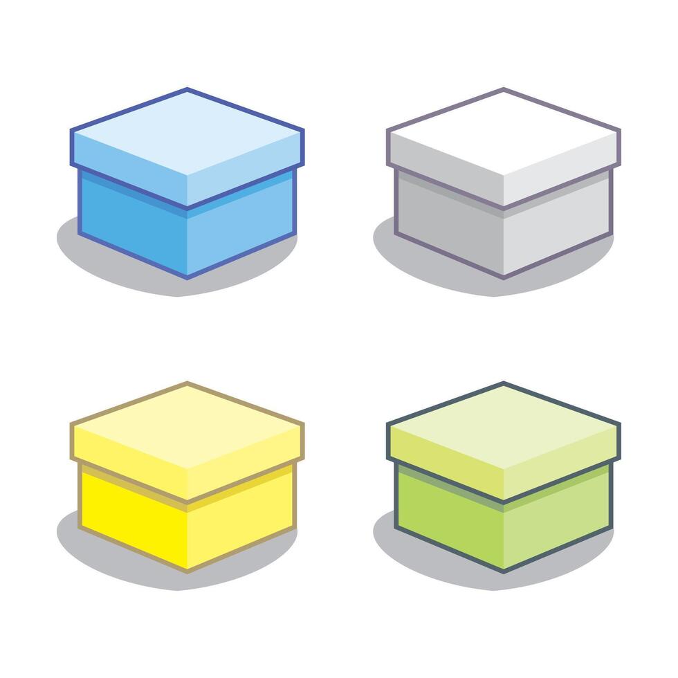 a kind of colorful gift box. short, medium and tall. can be used as gifts for Christmas, birthdays and other celebrations. vector