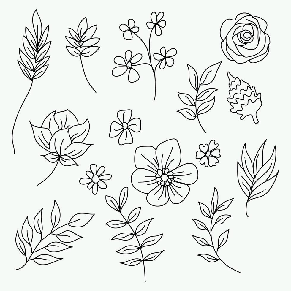 Petals and Vines A Luxurious Journey Through Floral and Leaf Art vector