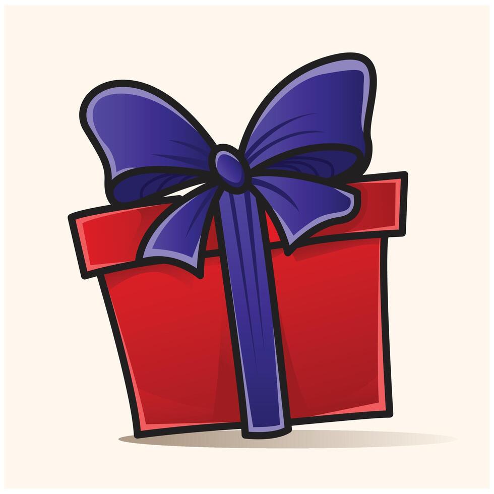 Gift box With illustration style doodle and line art vector