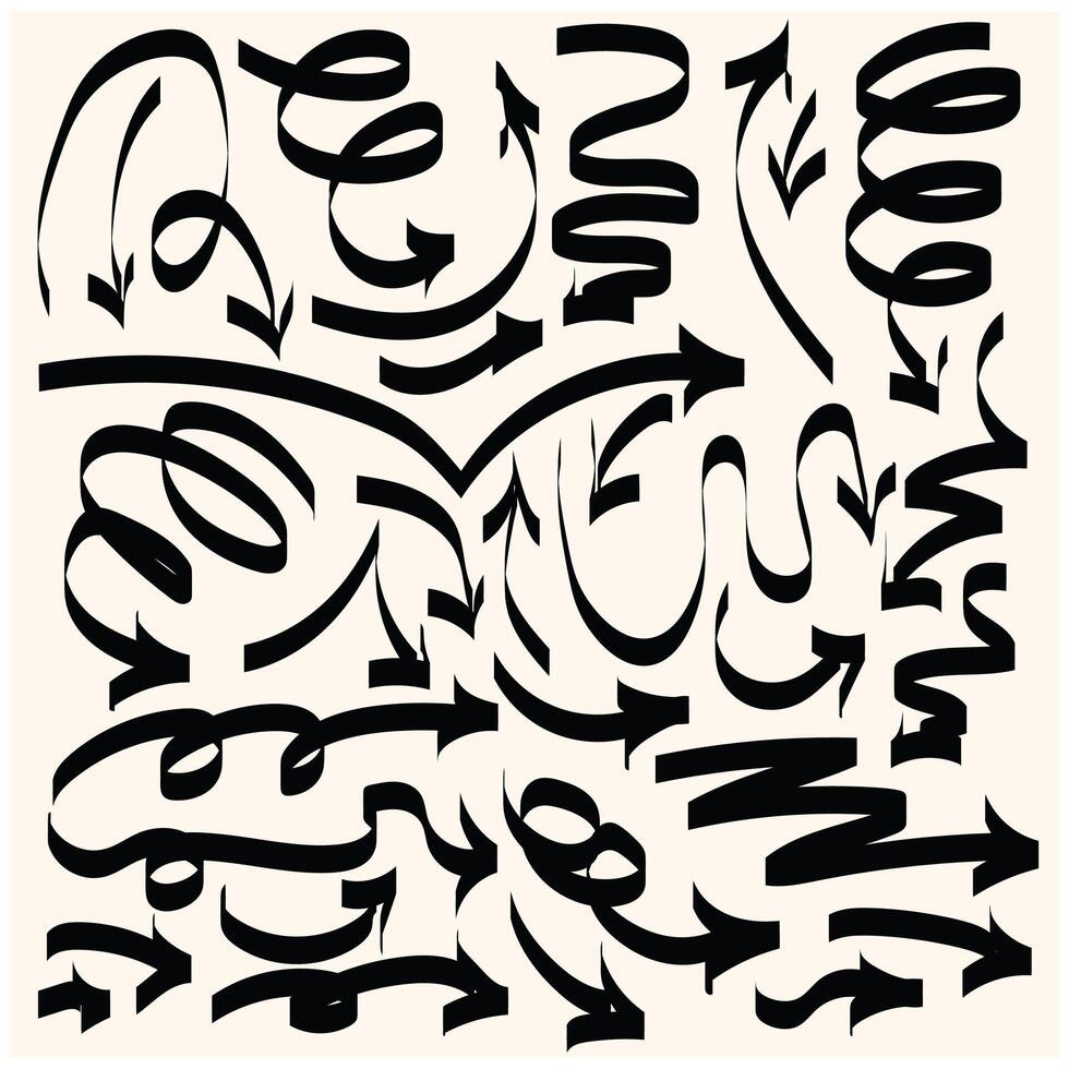 Spiral arrows With illustration style doodle and line art vector