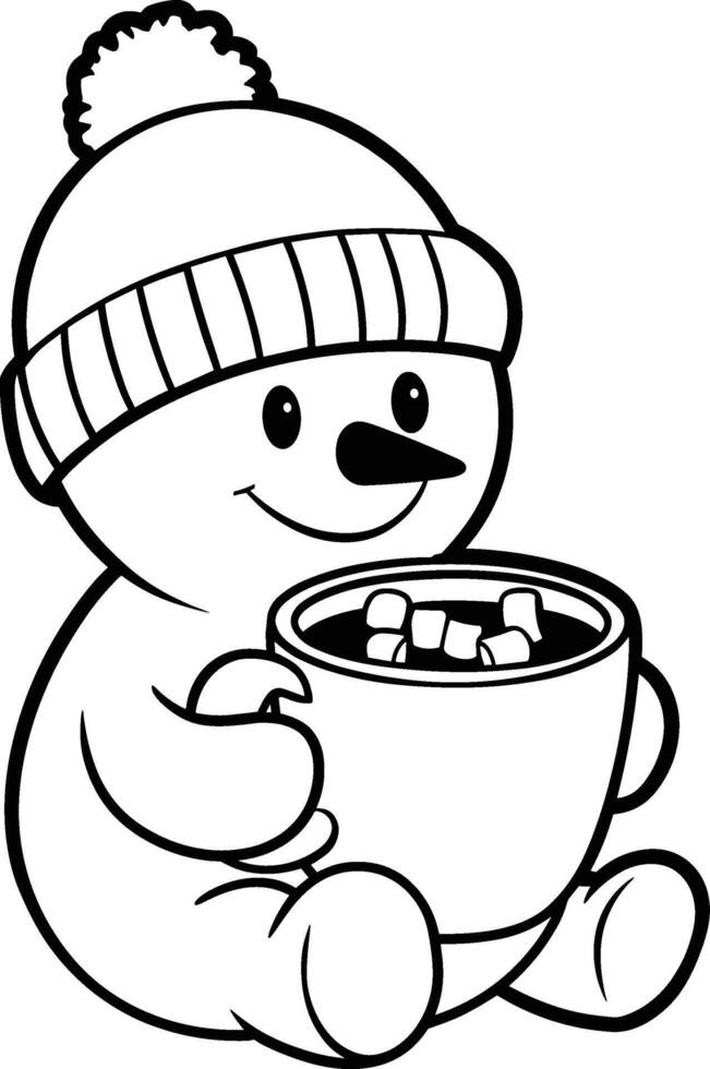 Coloring pages for kids winter coloring pages vector