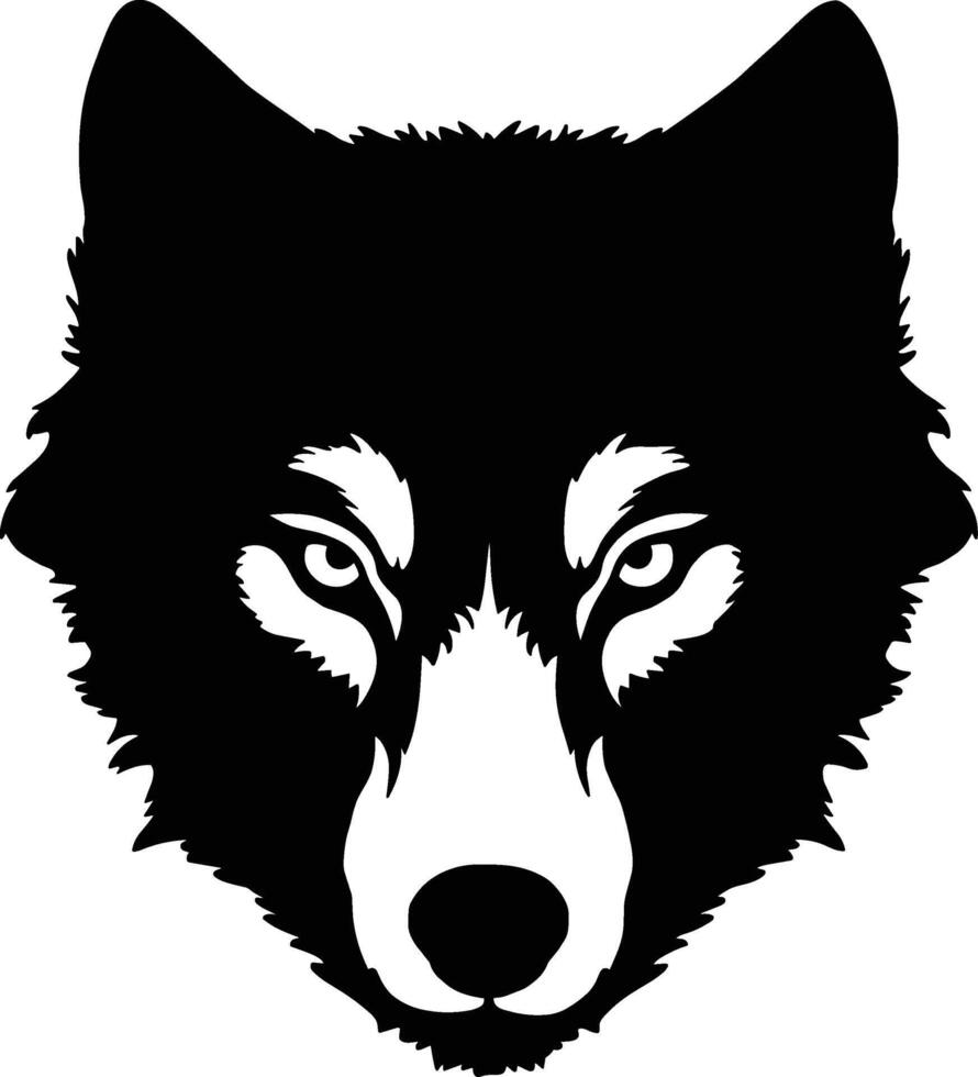 Wolf head silhouette vector
