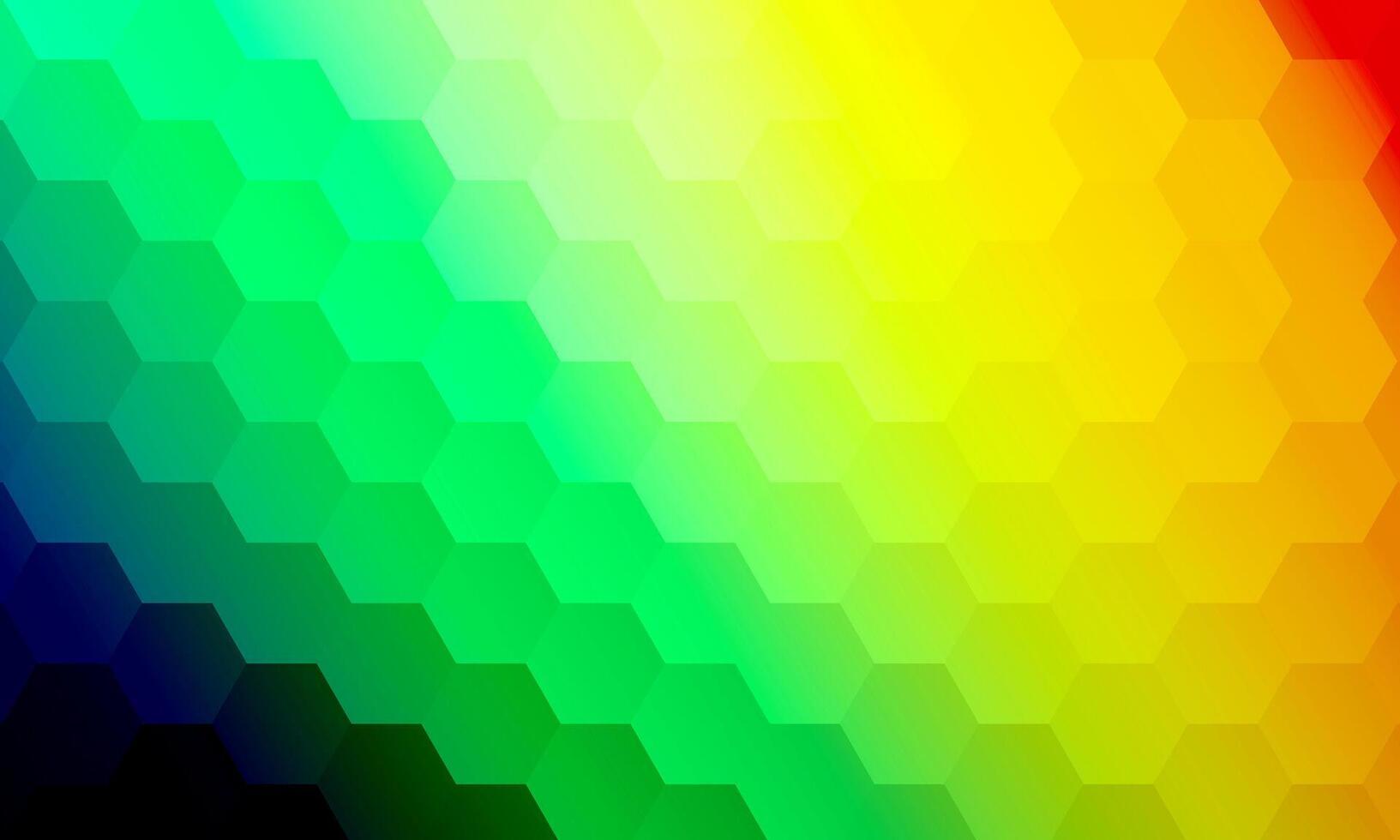 abstract geometric hexagon prism pattern. mosaic honey comb green background. colorful dynamic. vector