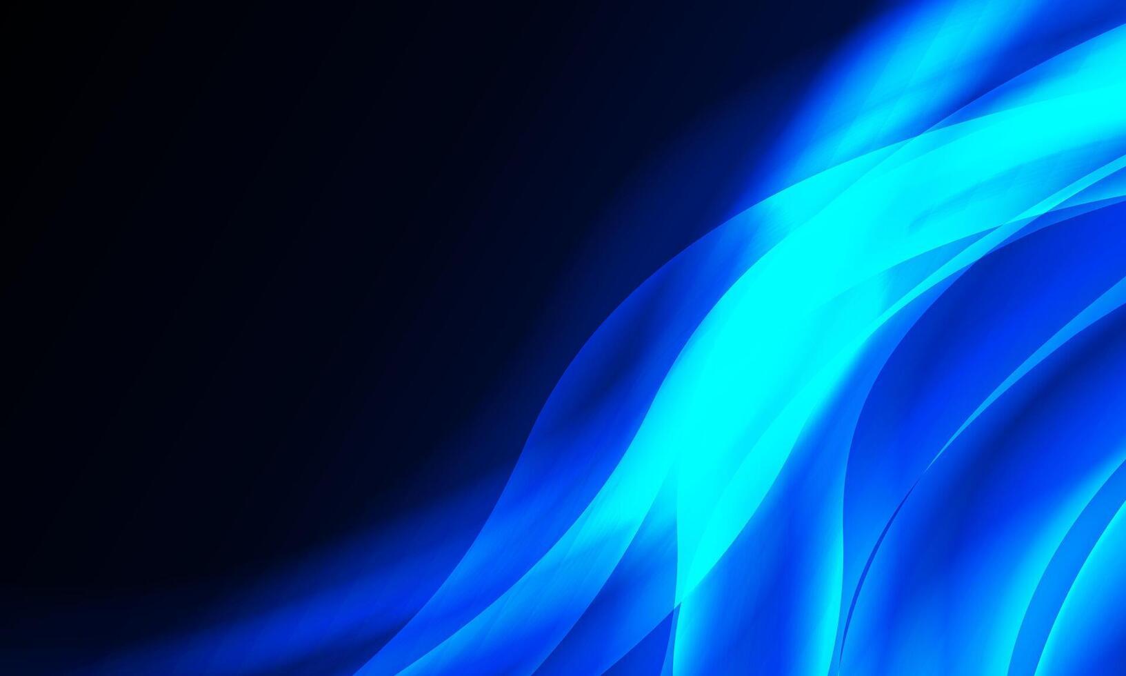 Abstract blue light motion effect. bright shape on dark background. blue fire soft wallpaper with copy space. vector