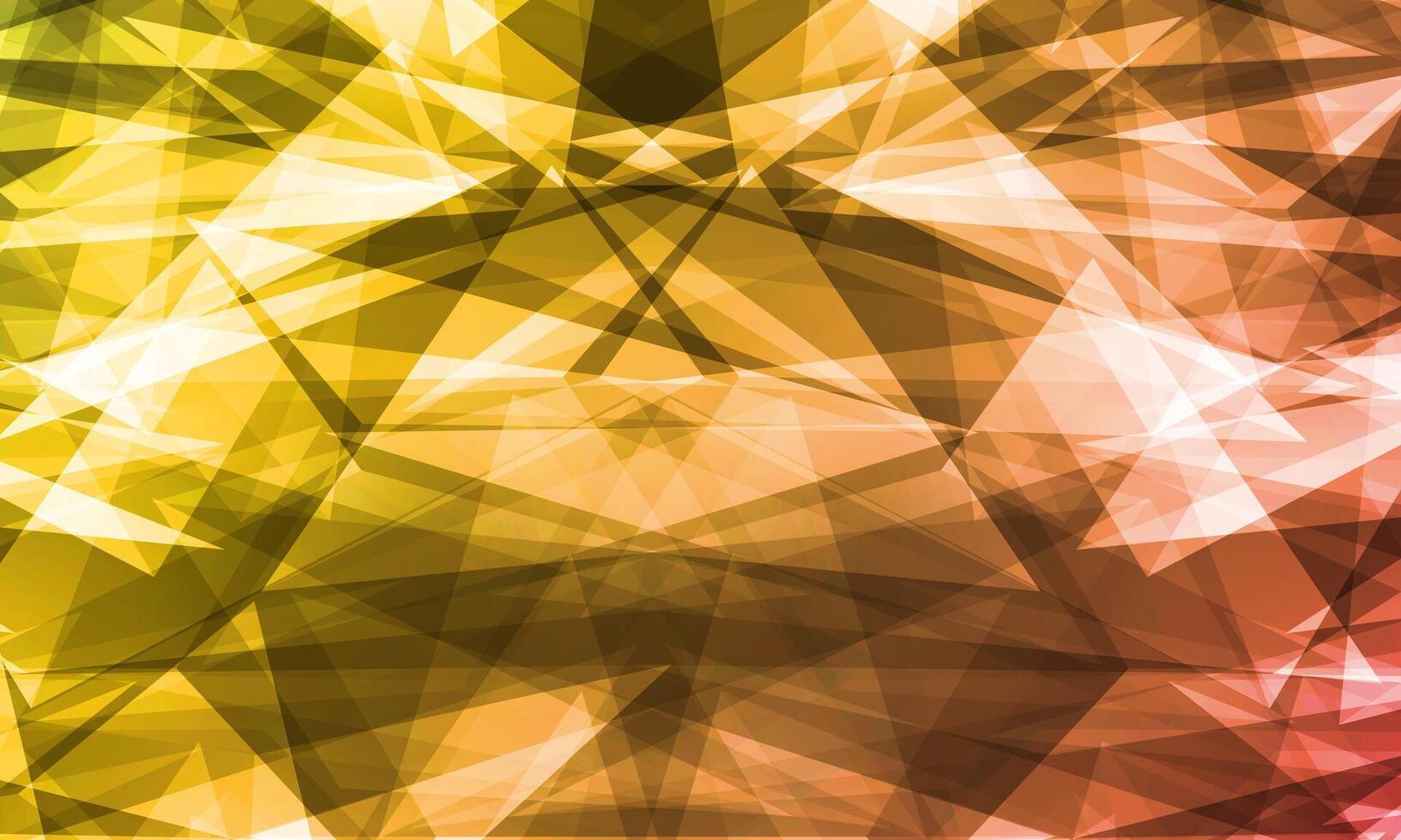 Fractal abstract yellow crystal polygon background. soft glass. vector